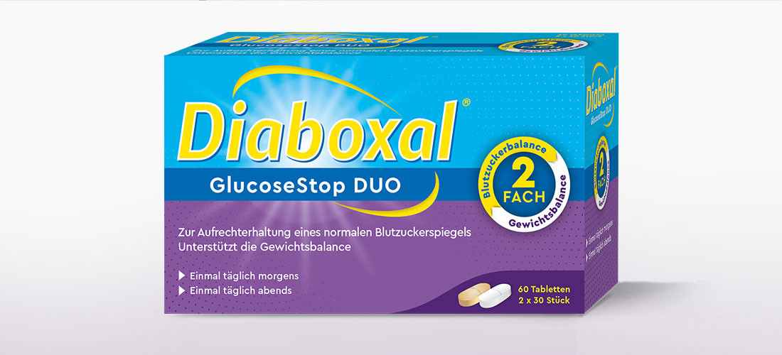 Produktverpackung – Diaboxal® GlucoseStop DUO